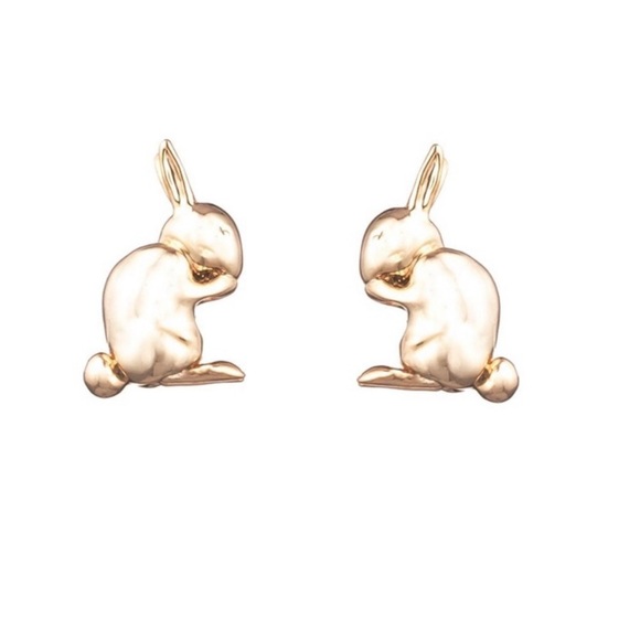 Alexis Bittar New Gold Hare Bunny Sculpted Woodland Animals Small Stud Earrings - Picture 6 of 16